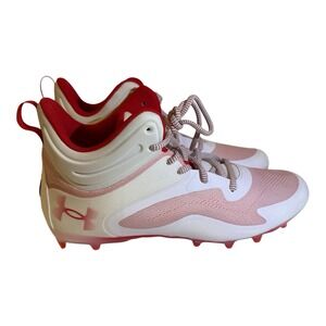 Under Amour Command‎ MC Mid Lacrosse Cleats Men's Size 12 Red White NWOB